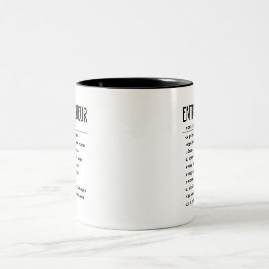 Unternehmer Zweifarbige Tasse (Mittel)