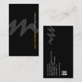 Unternehmerin: Bold Script Monogram Business Card Visitenkarte (Vorne/Hinten)