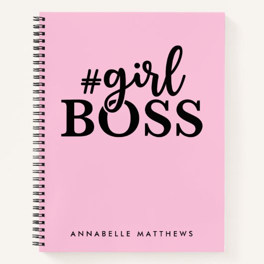 Unternehmerin Girl Boss Babe Spiral Notebook Notizblock (Vorderseite)