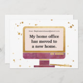 Unternehmerinnen Boss Lady Zuhause Moving Ankündigung (Vorne/Hinten)