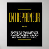 Unternehmertum inspirierendes Zitat zum Erfolg Poster (Vorne)