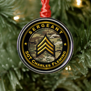Unteroffizier SGT Ornament Aus Metall