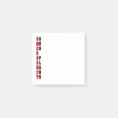 Unterpläne für Notfälle Post-it Klebezettel (Vorderseite)