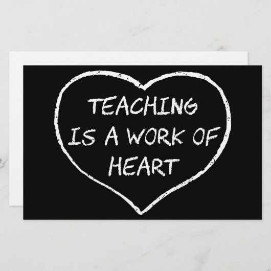 Unterricht ist eine Arbeit des Herzens Briefpapier (Vorne/Hinten)