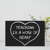 Unterricht ist eine Arbeit des Herzens Briefpapier (Stehend Vorderseite)