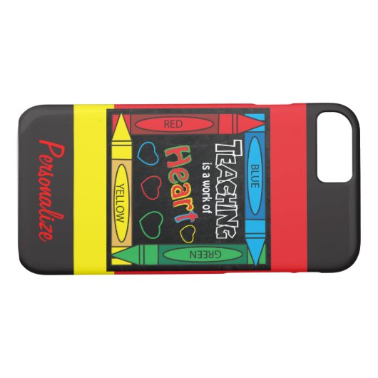 Unterricht ist eine Arbeit des Herzens Case-Mate iPhone Hülle (Rückseite (Horizontal))