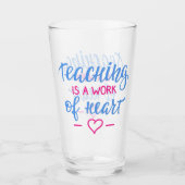 Unterricht ist eine Arbeit des Herzens Glas (Vorderseite)