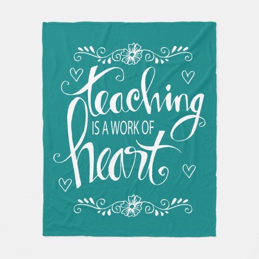 Unterricht ist eine Arbeit niedlichen der Phrase Fleecedecke (Vorderseite)