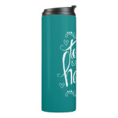 Unterricht ist eine Arbeit niedlichen der Phrase Thermosbecher (Nach links gedreht)