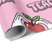 "UNTERRICHTE" Apple & Herz Hände Weihnachtsgeschen Geschenkpapier (Rolleneckpunkt)