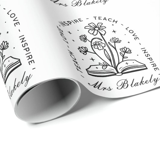 Unterrichten der Liebe inspiriere den Namen des pe Geschenkpapier (Rolleneckpunkt)