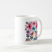 Unterrichten der Liebe Inspiriere Tasse | Blumenle (VorderseiteRechts)