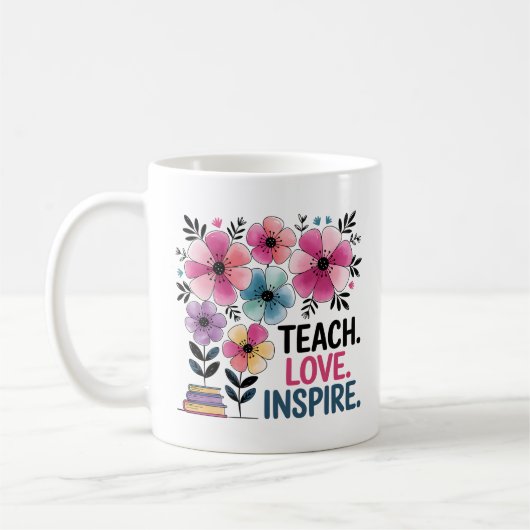 Unterrichten der Liebe Inspiriere Tasse | Blumenle (Links)