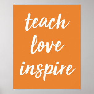 Unterrichten der Liebe Inspiriert Inspirationssp Poster