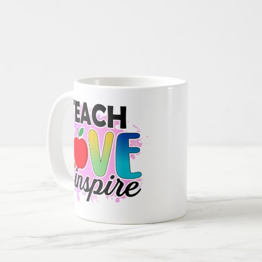 Unterrichten der Liebe Inspiriert Kaffeetasse (Vorderseite Links)