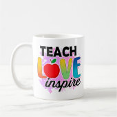 Unterrichten der Liebe Inspiriert Kaffeetasse (Links)