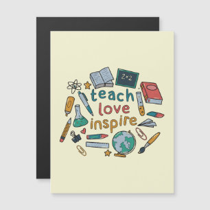 Unterrichten der Liebe Inspiriert Magnetkarte