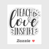 Unterrichten der Liebe Inspiriert | Niedliche Lehr Aufkleber (Blatt)