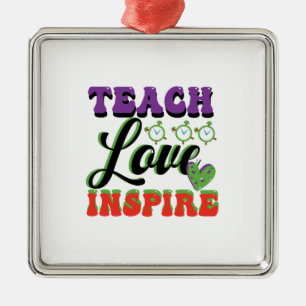 Unterrichten der Liebe Inspiriert Ornament Aus Metall