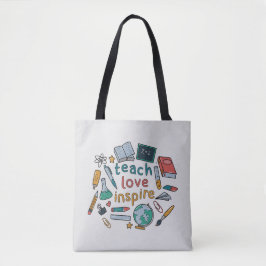 Unterrichten der Liebe Inspiriert Tasche