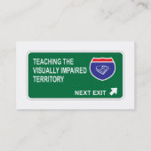 Unterrichten des sehbehinderten folgenden visitenkarte (Rückseite)