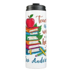 Unterrichten ist ein Personalisiertes Herzstück Thermosbecher