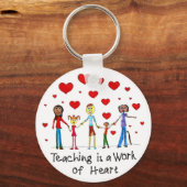 Unterrichten ist ein Werk der Herzkette Schlüsselanhänger (Vorderseite)