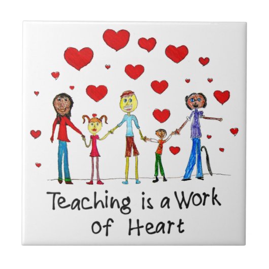 Unterrichten ist ein Werk des Herzens Fliese (Vorderseite)