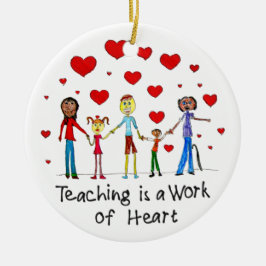 Unterrichten ist ein Werk des Herzens Keramikornament