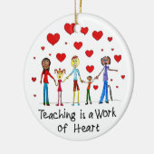 Unterrichten ist ein Werk des Herzens Keramikornament (Links)