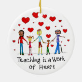 Unterrichten ist ein Werk des Herzens Keramikornament (Hinten)