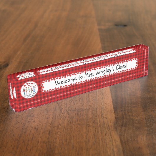 Unterrichten ist ein Werk des Herzens Namensplakette (Seite)