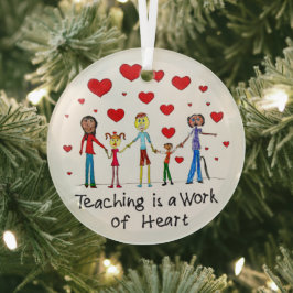 Unterrichten ist ein Werk des Herzens Ornament Aus Glas