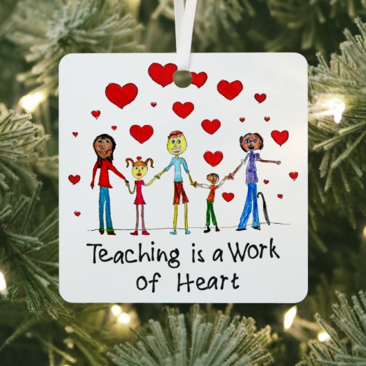 Unterrichten ist ein Werk des Herzens Ornament Aus Metall (InSitu)