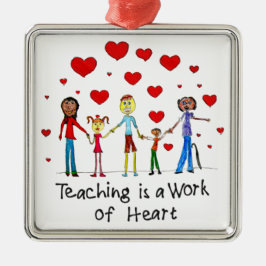 Unterrichten ist ein Werk des Herzens Ornament Aus Metall