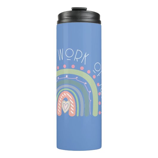 Unterrichten ist ein Werk von Heart Periwinkle Thermosbecher (Vorderseite)