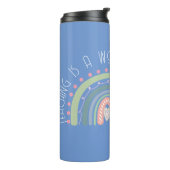 Unterrichten ist ein Werk von Heart Periwinkle Thermosbecher (Nach links gedreht)