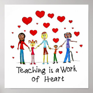 Unterrichten ist ein Werk von Heart Square Poster