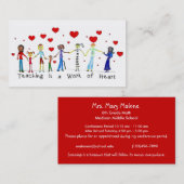 Unterrichten ist ein Werk von Herz-Info-Karten Visitenkarte (Vorne/Hinten)