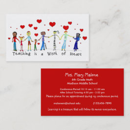 Unterrichten ist ein Werk von Herz-Info-Karten Visitenkarte
