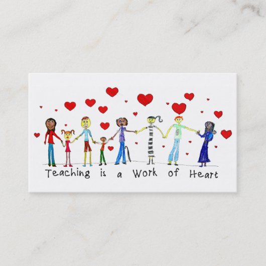 Unterrichten ist ein Werk von Herz-Info-Karten Visitenkarte (Vorderseite)