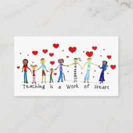 Unterrichten ist ein Werk von Herz-Info-Karten Visitenkarte