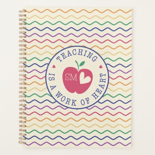 Unterrichten ist ein Werk von Herz-Rainbow-Muster Planer (Vorderseite)