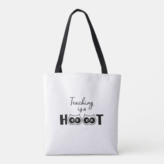 Unterrichten ist eine Hoot Tote Tasche (Rückseite)