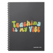 Unterrichten ist mein Leben, großmütig bunter Lehr Notizblock (Vorderseite)