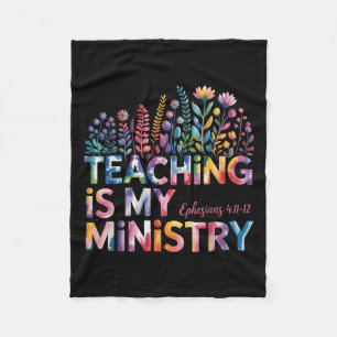 Unterrichten ist mein Ministerium Christlich Lehre Fleecedecke