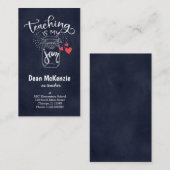 Unterrichten ist mein Stau Visitenkarte (Vorne/Hinten)