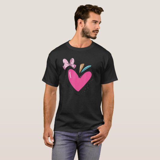 Unterrichten ist meine Valentine Pink Heart Liebe T-Shirt (Vorne ganz)