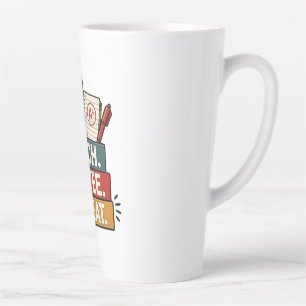 Unterrichten Kaffee Wiederholen Lehrer Retro Zurüc Milchtasse