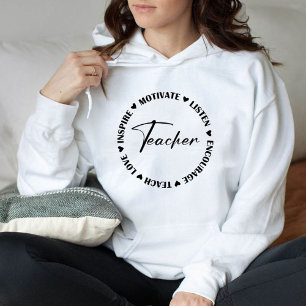 Unterrichten Liebe inspiriert motivieren hören zu Hoodie